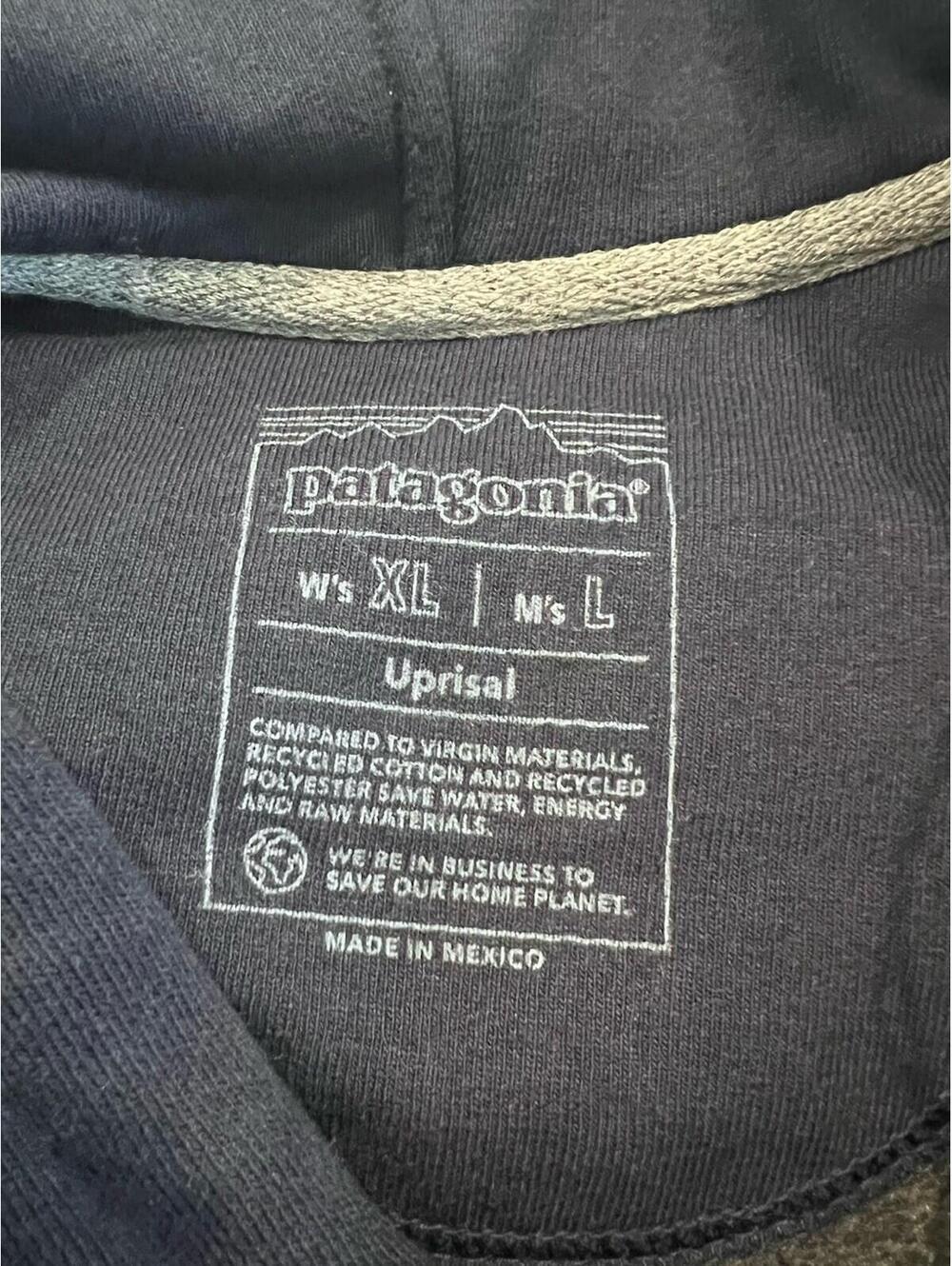 Patagonia Unisex '73 Skyline Uprisal Hoody Hoodie Navy NWT Mens Small/Women’s M - Picture 7 of 7